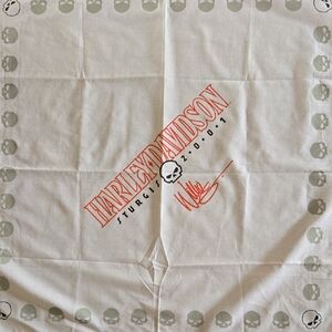 Harley-Davidson White and Gray Bandana